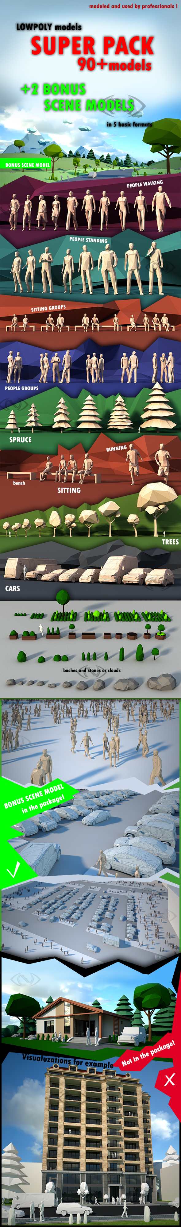 Lowpoly super pack - 3Docean 21558095