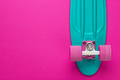 Mini Cruiser Board On Deep Pink Back  - PhotoDune Item for Sale