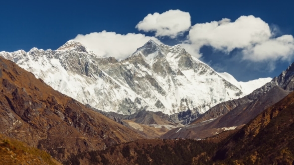 View of Everest on the Way To Everest Base Camp - Nepal