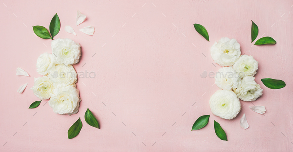 Floral background with blank card - Stock Photo - Images