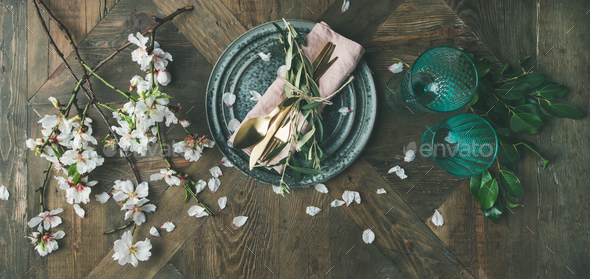 Spring Easter Table setting - Stock Photo - Images