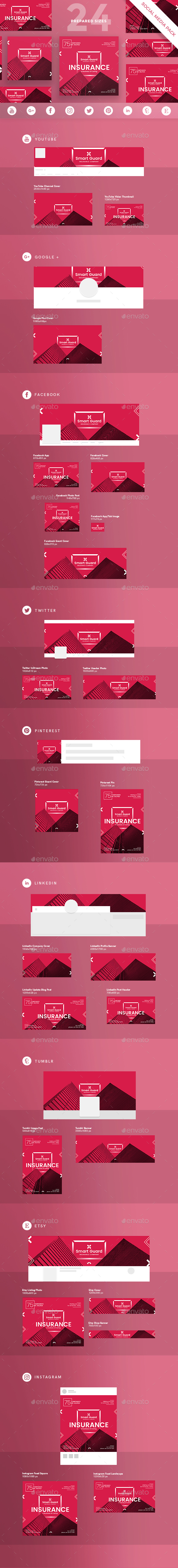 Insurance Company Social Media Pack - Miscellaneous Social Media