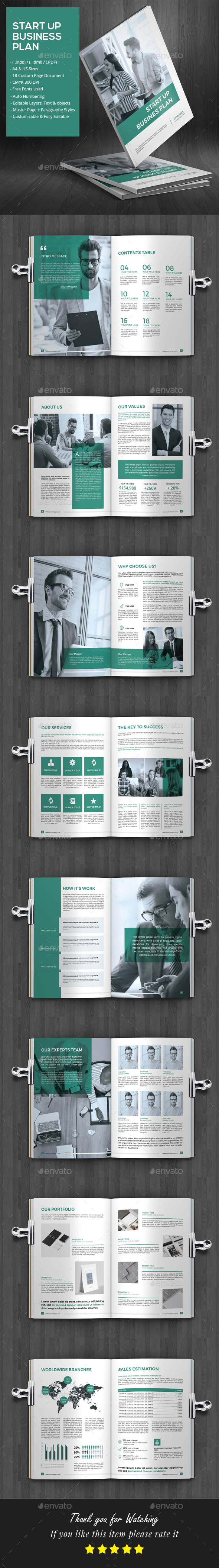 Stylish Business Plan - Brochures Print Templates