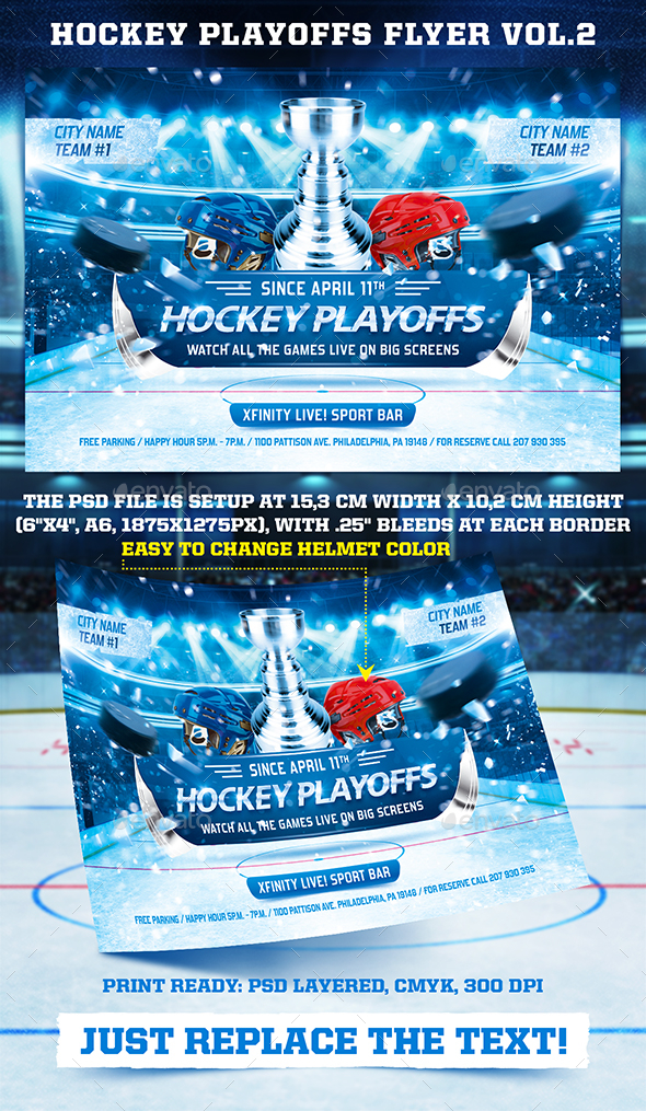 Hockey Playoffs Flyer Template vol.2 - Sports Events