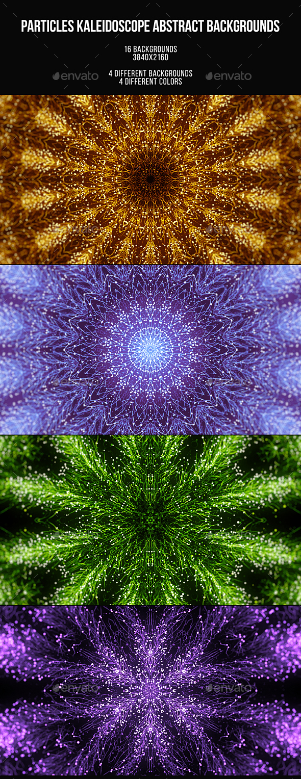 Particles Kaleidoscope Abstract Backgrounds - Abstract Backgrounds