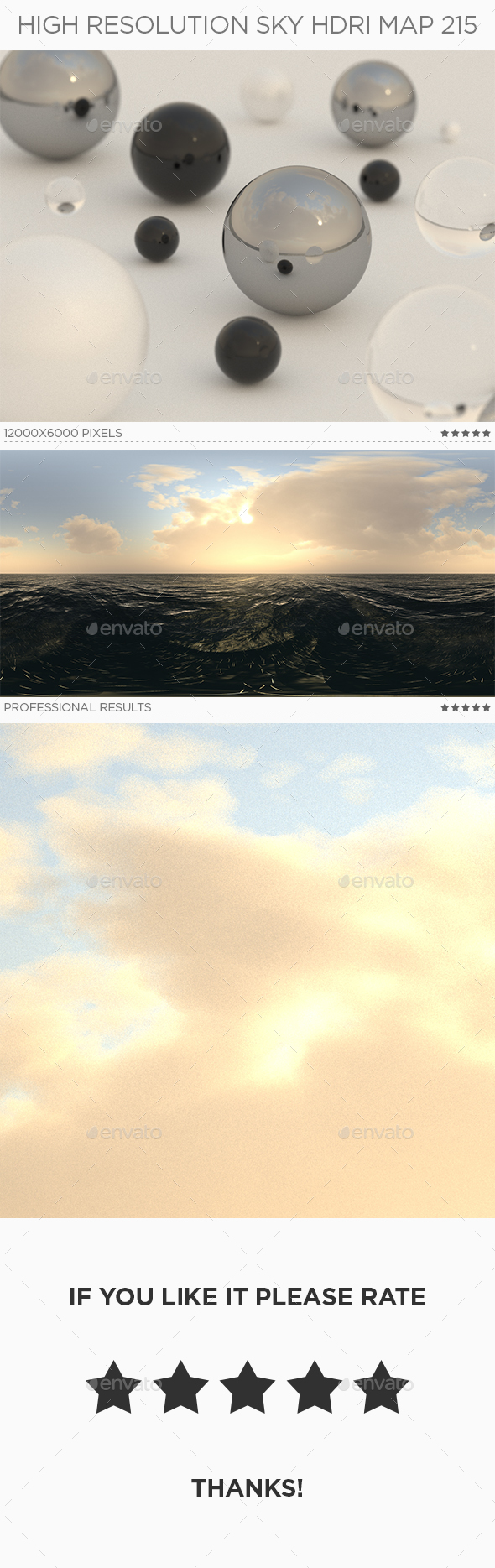 High Resolution Sky HDRi Map 215 - 3DOcean Item for Sale