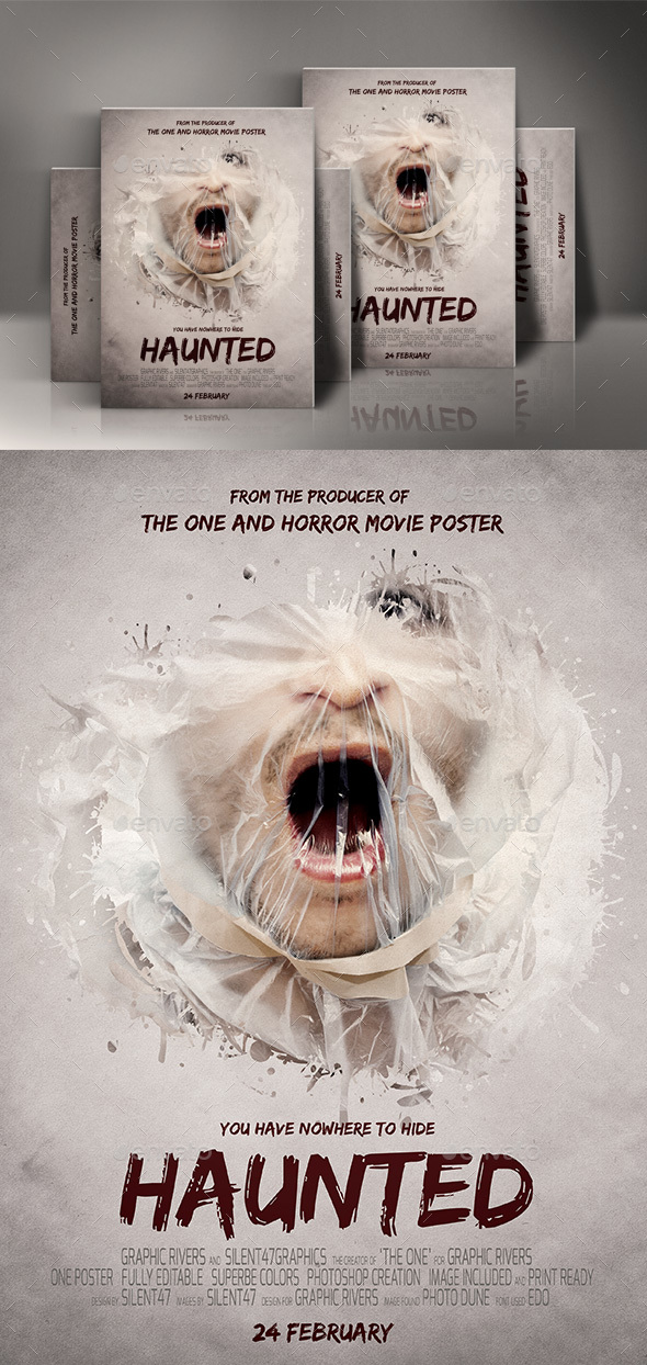 Haunted Movie Poster Template - Miscellaneous Events