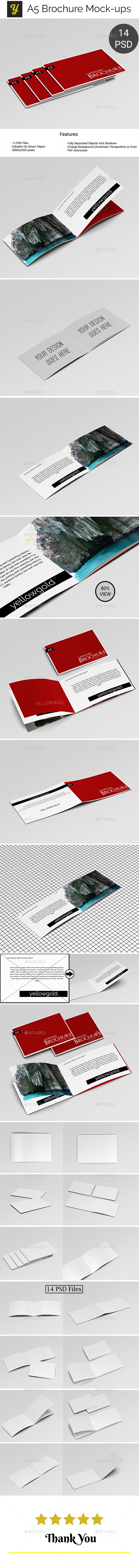 A5 Landscape Brochure Mockup - Brochures Print