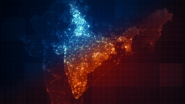 Pack India Maps Night Lighting 4K