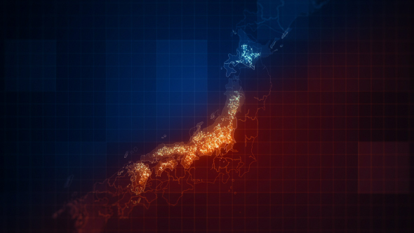Pack Japan Maps Night Lighting 4K