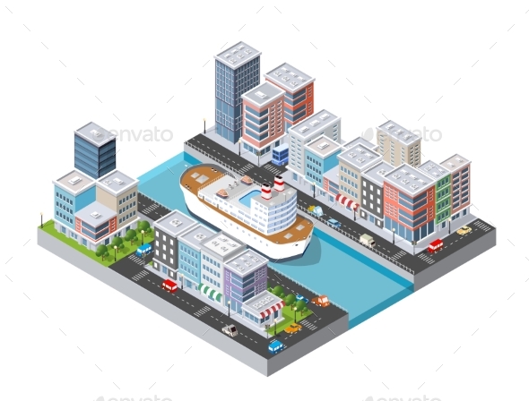 Cruise Boat and Naval Ships - Man-made Objects Objects