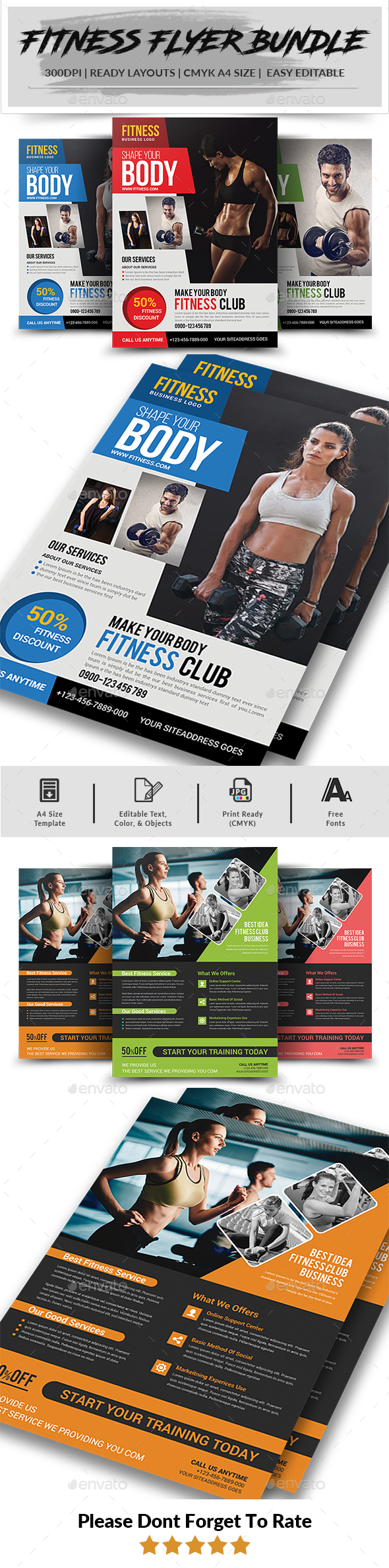 Fitness Flyer Bundle - Corporate Flyers