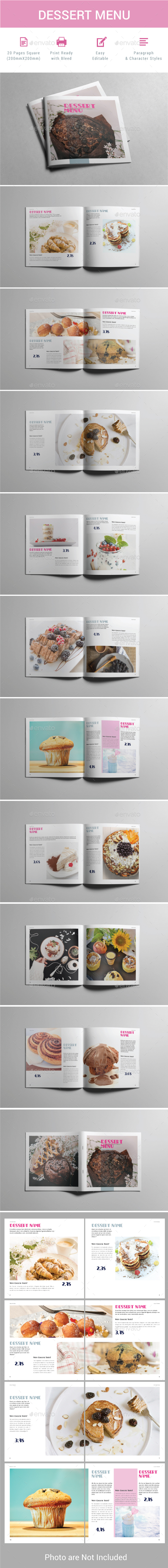 Dessert Menu - Food Menus Print Templates
