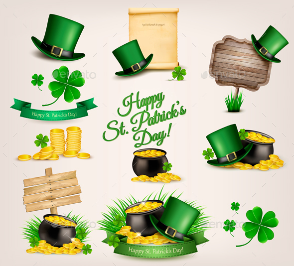 Set of St. Patrick's Day Related Icons - Miscellaneous Seasons/Holidays