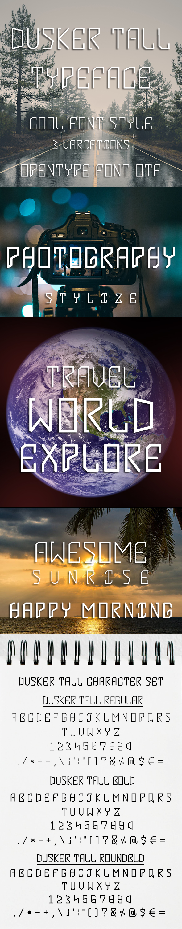 Dusker Tall Font - Fonts