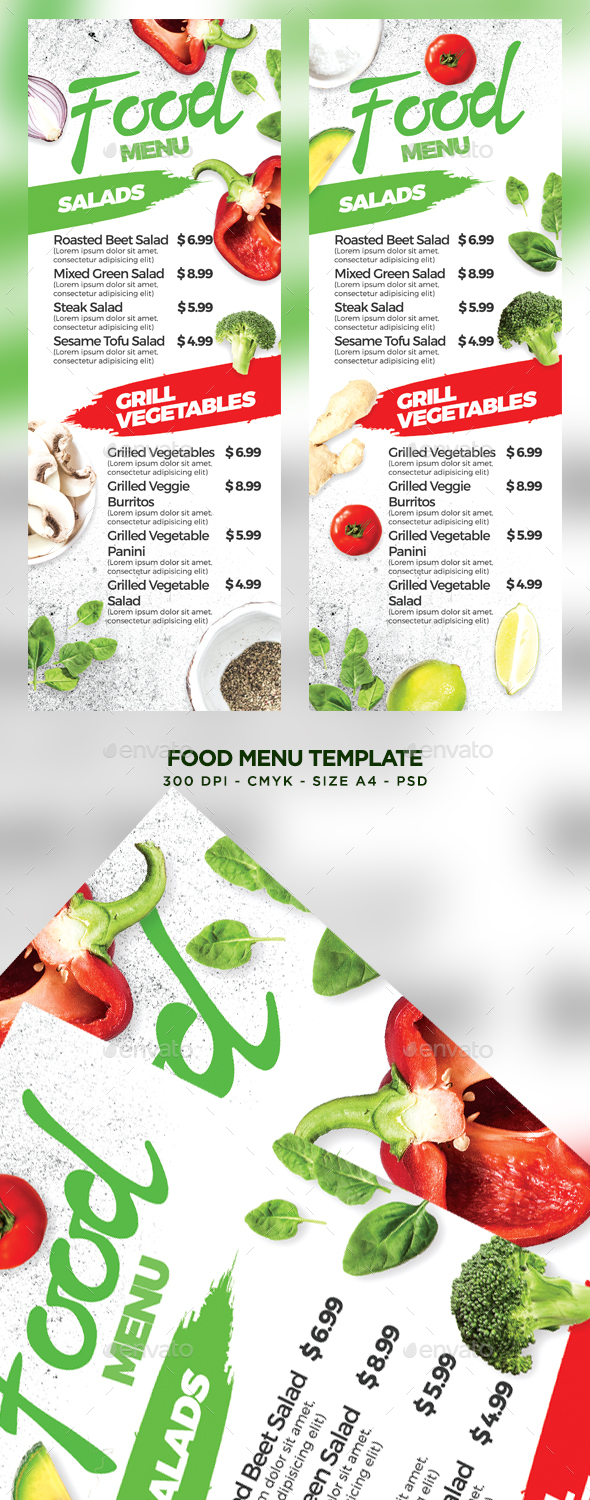 Food Menu - Food Menus Print Templates