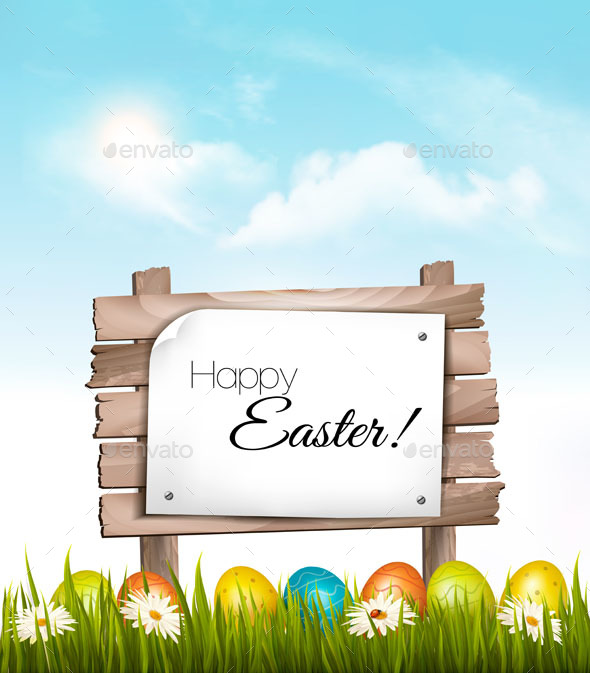 Happy Easter Background - Miscellaneous Seasons/Holidays
