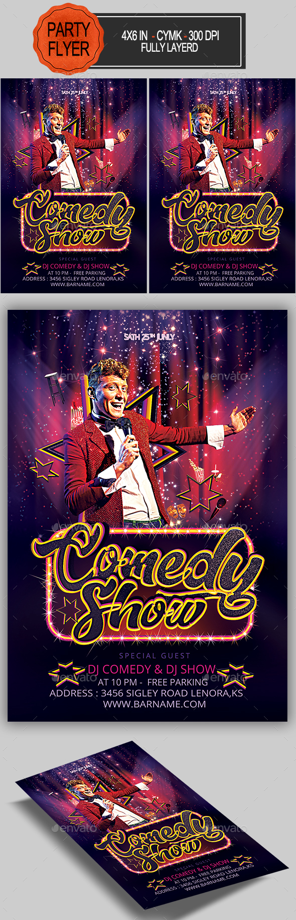 Comedy Show Flyer - Clubs & Parties Events