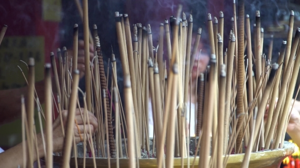 Chinese New Year Rithual of Burning Candles