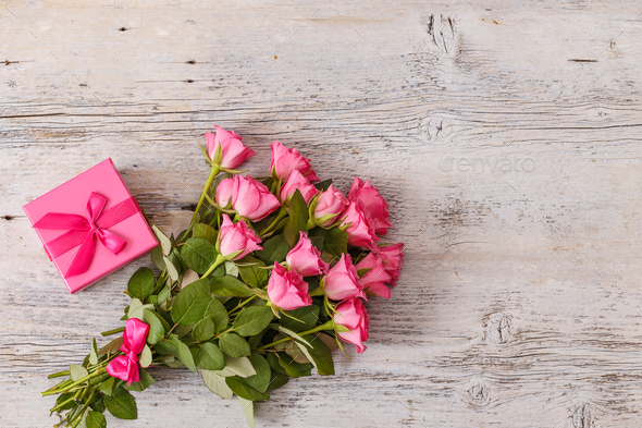 Bouquet of pink roses - Stock Photo - Images