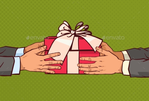 Hands Giving Gift to Another - Miscellaneous Conceptual