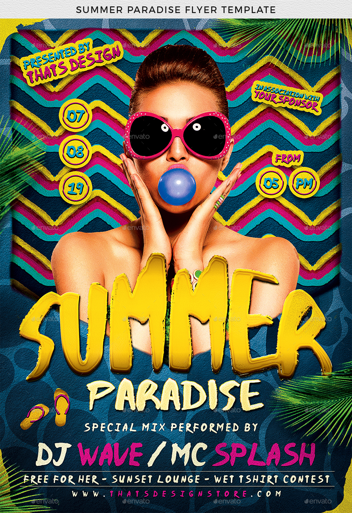 Summer Paradise Flyer Template by lou606 | GraphicRiver