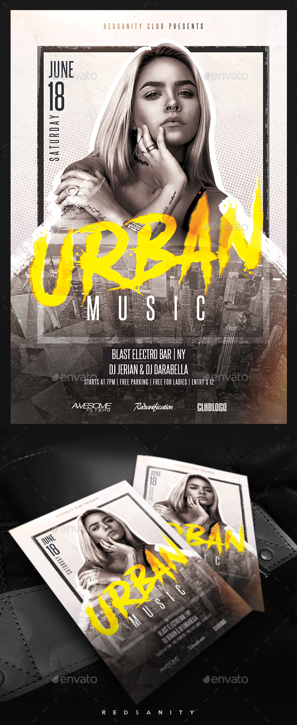 Urban Music Flyer - Clubs & Parties Events