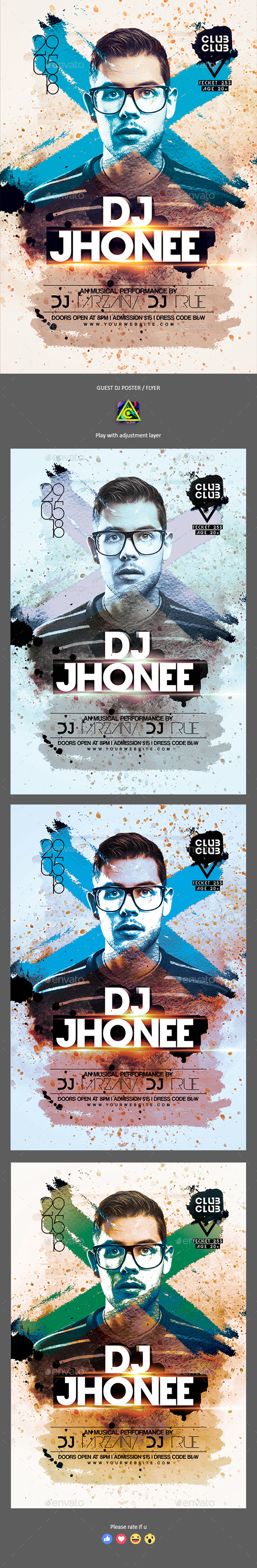 Guest DJ Poster / Flyer - Clubs & Parties Events