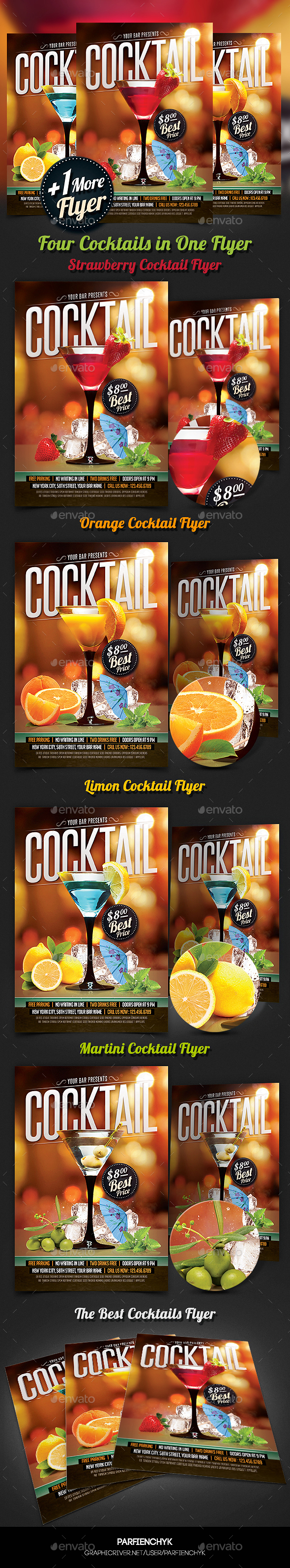 Cocktail Party Flyer Template - Clubs & Parties Events