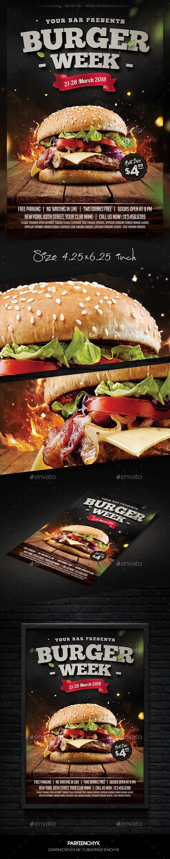 Burger Flyer Template - Restaurant Flyers