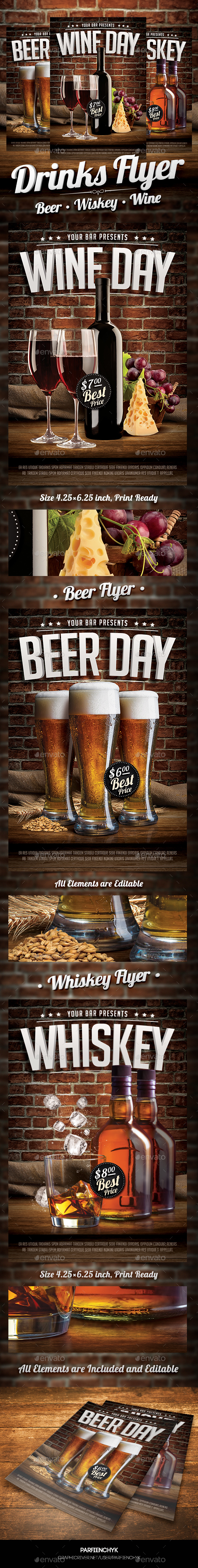 Drinks Flyer Template - Clubs & Parties Events