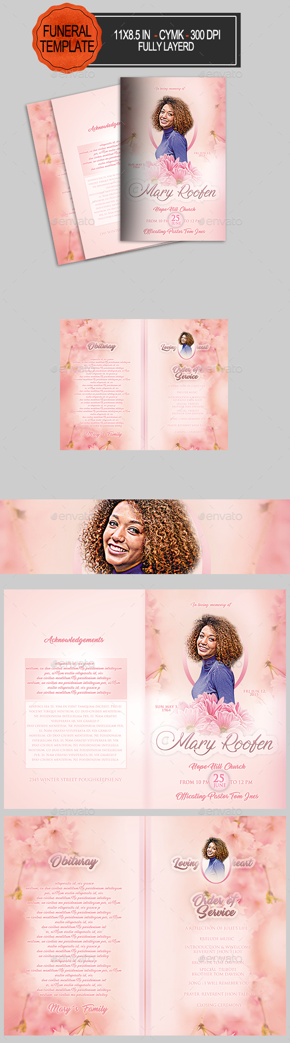 Funeral Program Template - Informational Brochures