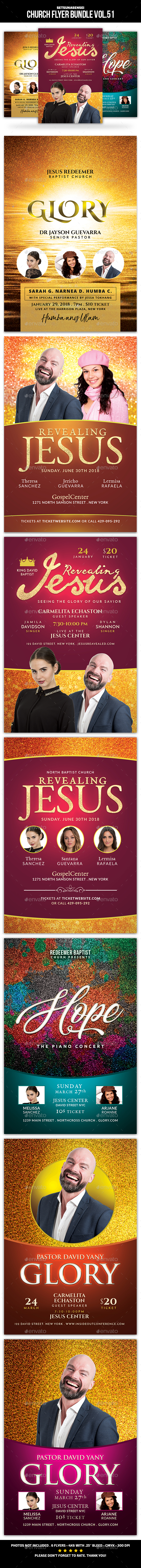 Church Flyer Bundle Vol. 51 - Church Flyers