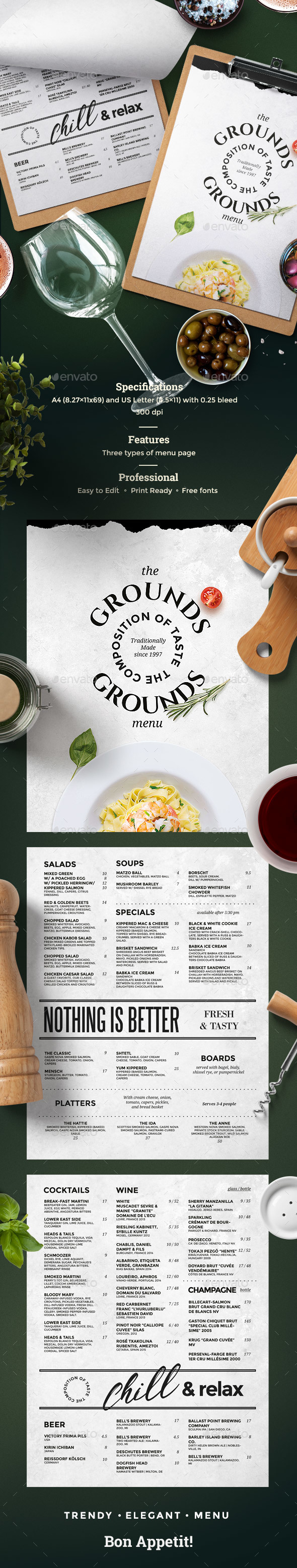 Restaurant Menu - Food Menus Print Templates