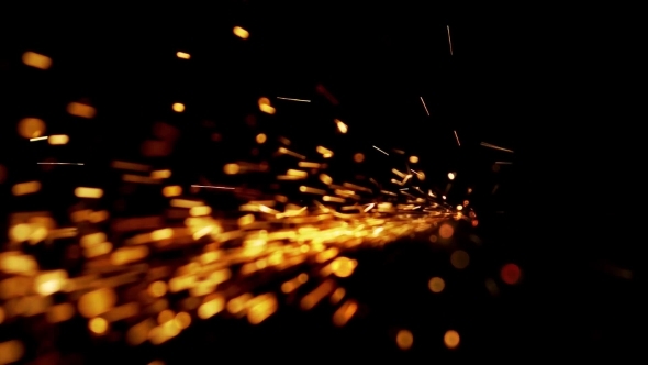 Abstract Shape of Splashing Sparklets Like Comet Tail Straight To Perspective alt