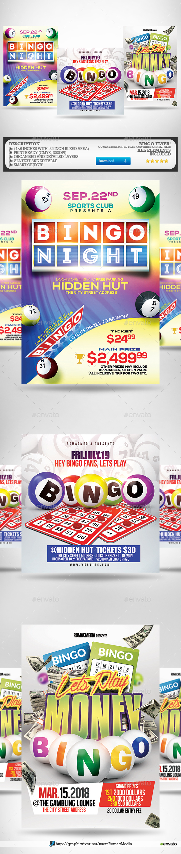 Bingo Flyer Bundle - Events Flyers