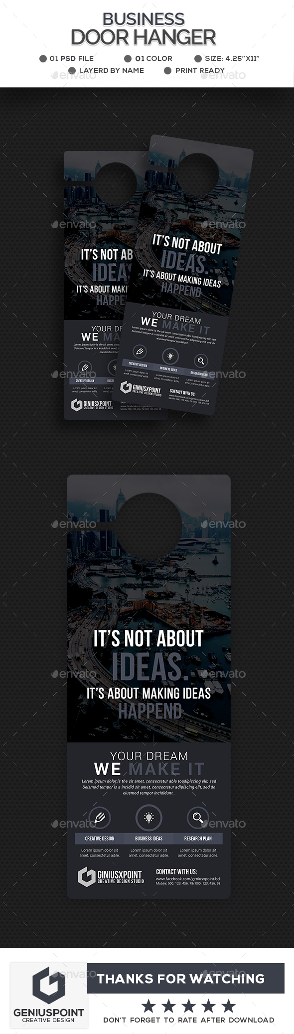Business Door Hanger - Miscellaneous Print Templates