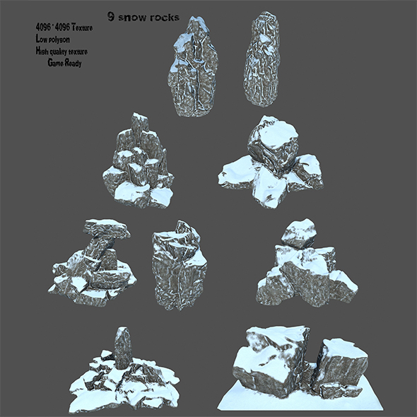snow rocks - 3Docean 21577816