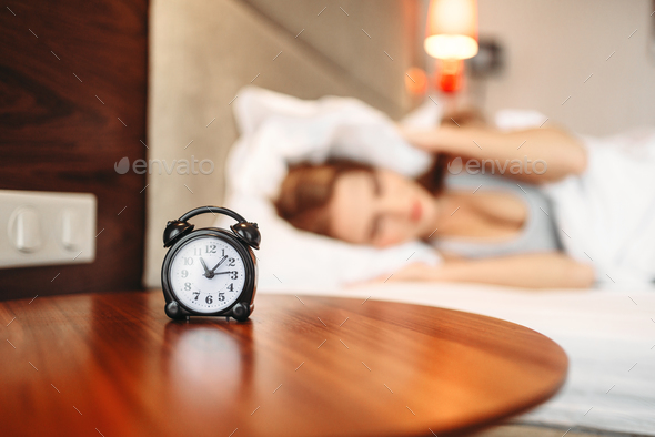Alarm Clock Woman Covering Her Ears, Alarm Clock Pillow