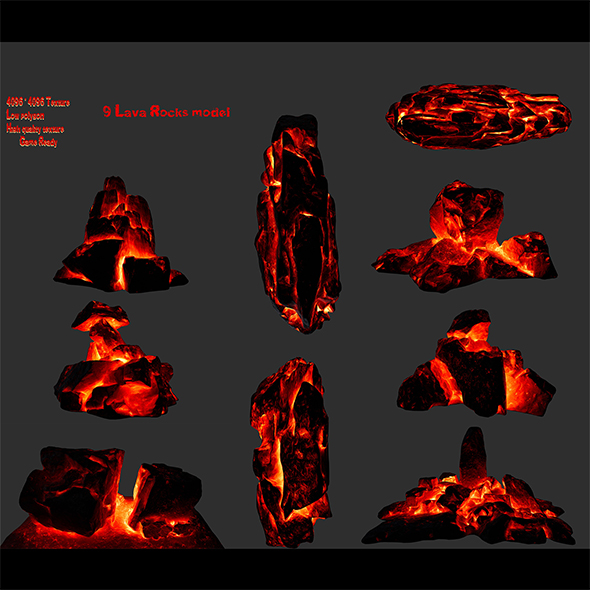 lava rocks - 3Docean 21578040