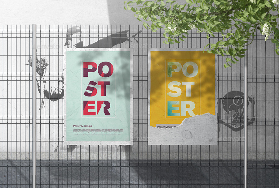 Download Street Poster Mockups by StreetD | GraphicRiver