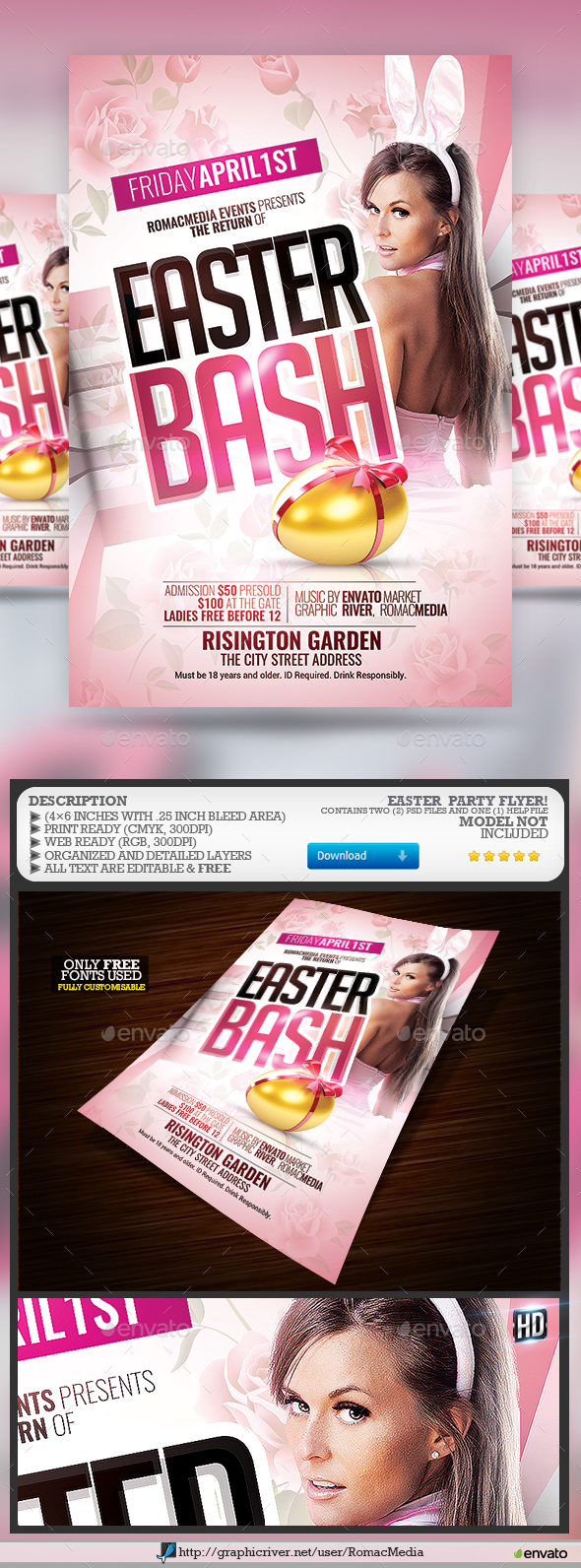Easter Party Flyer - Clubs & Parties Events