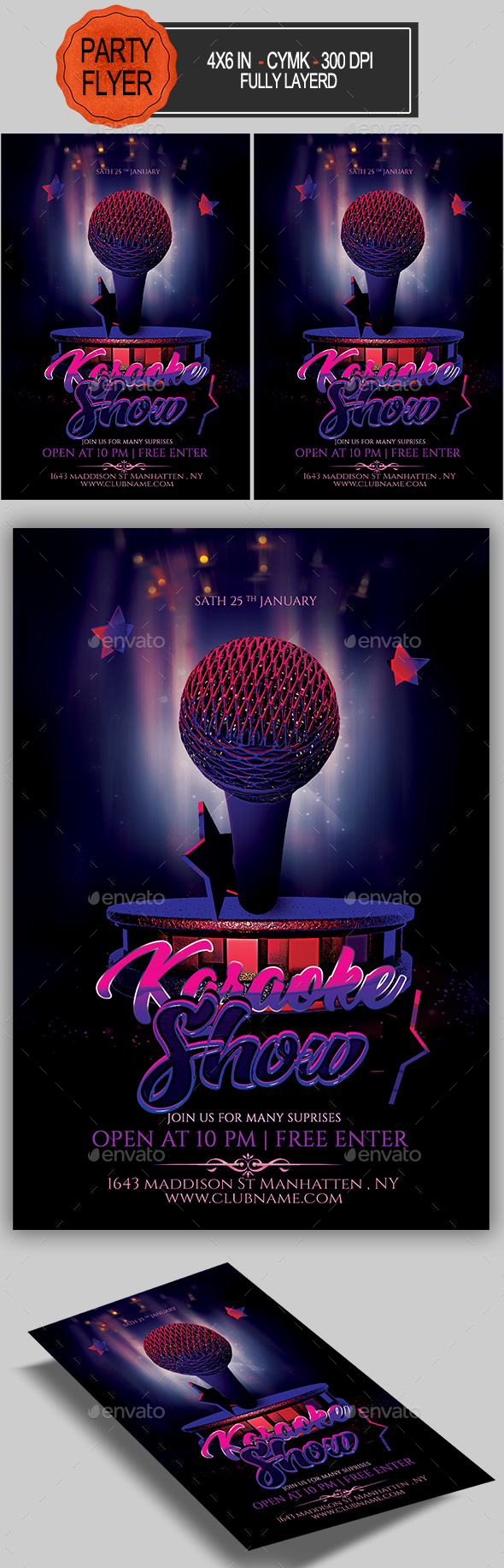 Karaoke Flyer - Clubs & Parties Events