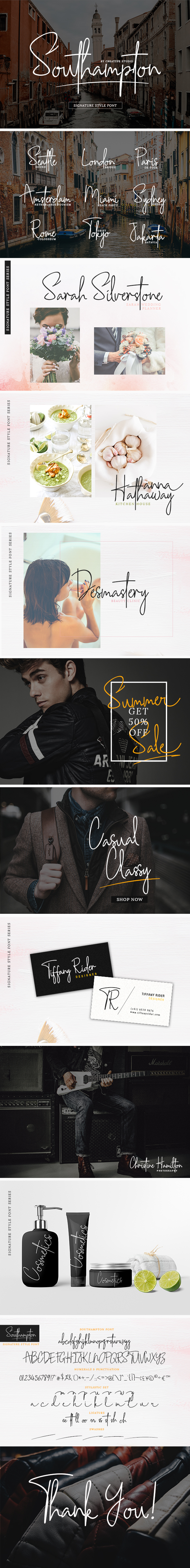 Southampton Signature Style - Hand-writing Script