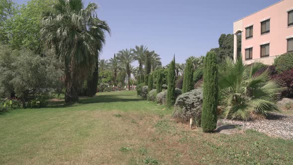 Flower park near a building alt