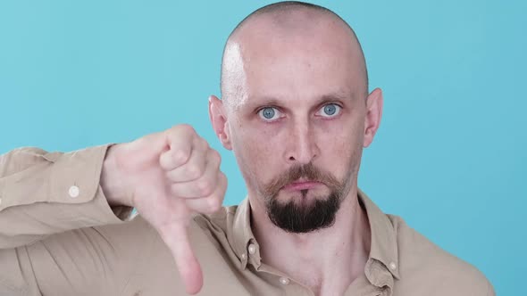 Yes No Like Dislike Man Thumb Up Down Gif Loop alt