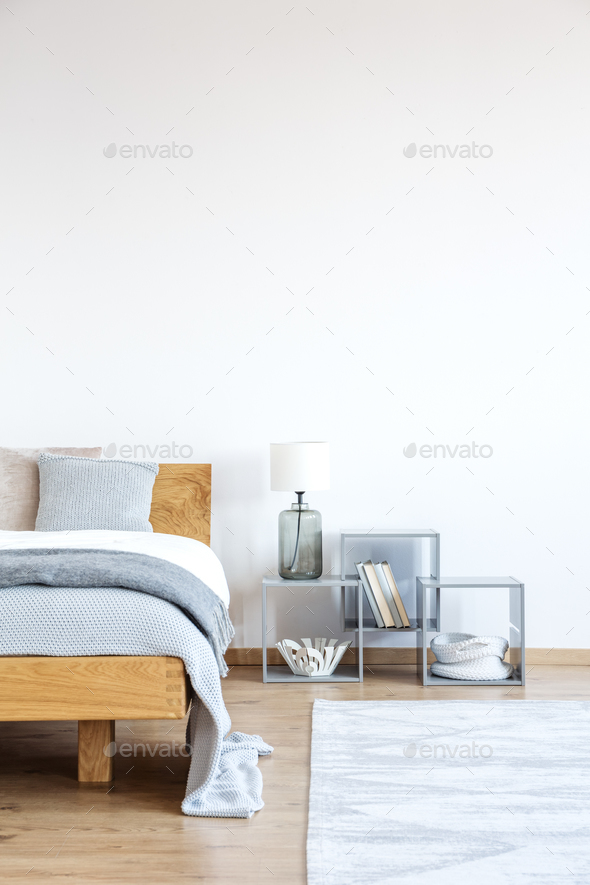 Empty Wall In Simple Bedroom Stock Photo By Bialasiewicz Photodune - What To Do With An Empty Wall In Bedroom