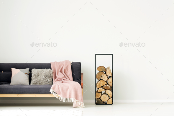 Wood in living room interior - Stock Photo - Images
