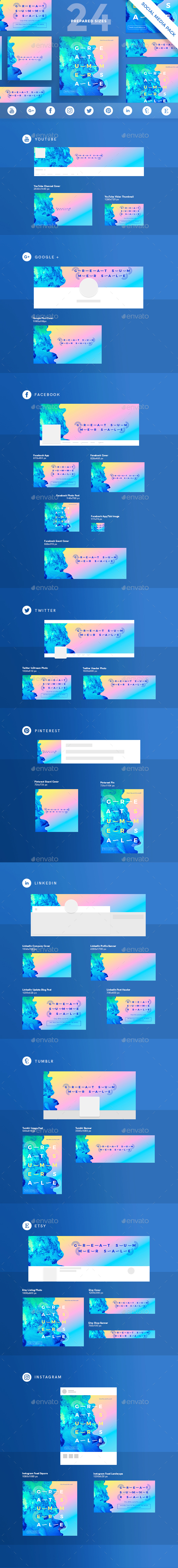 Great Summer Sale Social Media Pack - Miscellaneous Social Media