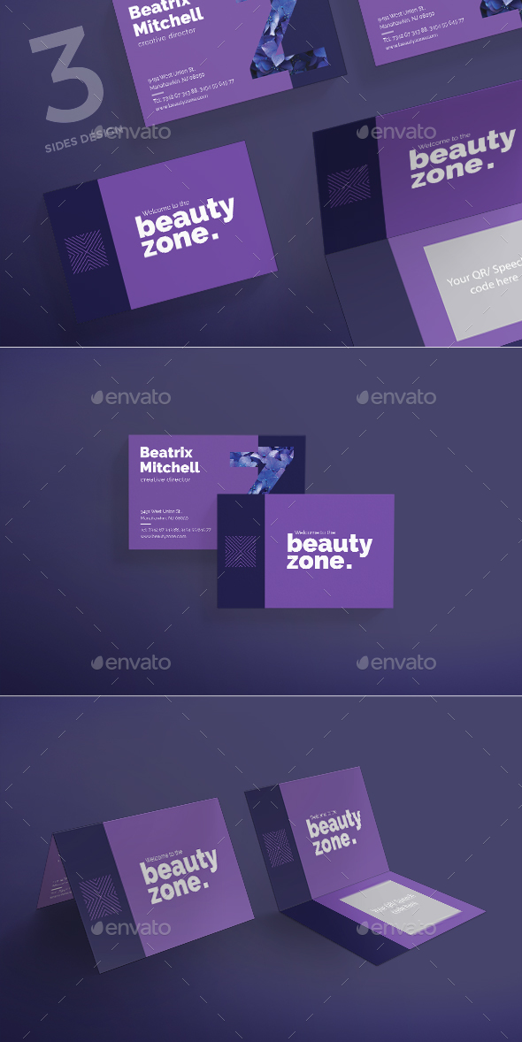 Beauty Zone Business Card - Corporate Business Cards